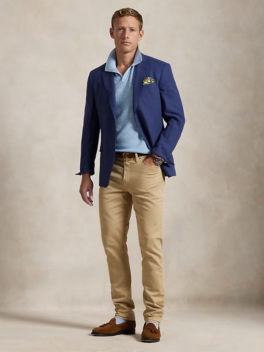 Ralph Lauren Tan Chinos with Classic Straight Leg